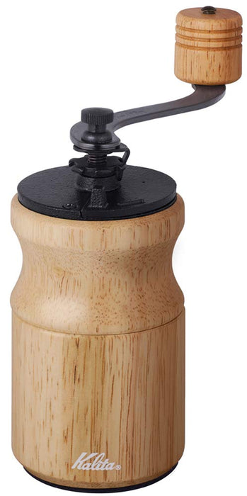 Kalita Japan Kh-10 #42167 Antique Coffee Grinder with Wooden Hand Grind & Adjustable Lid - Compact Outdoor Camping Tool