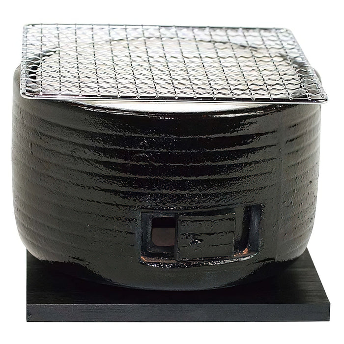 Premium Kinka Ceramic Black Charcoal Konro Grill - Enhance Your Grilling Experience!