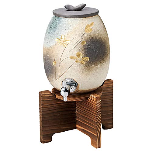 Ziyue Kiln Japanese Tableware - Kinsai Flower Carving Shochu Server - 2000Cc White