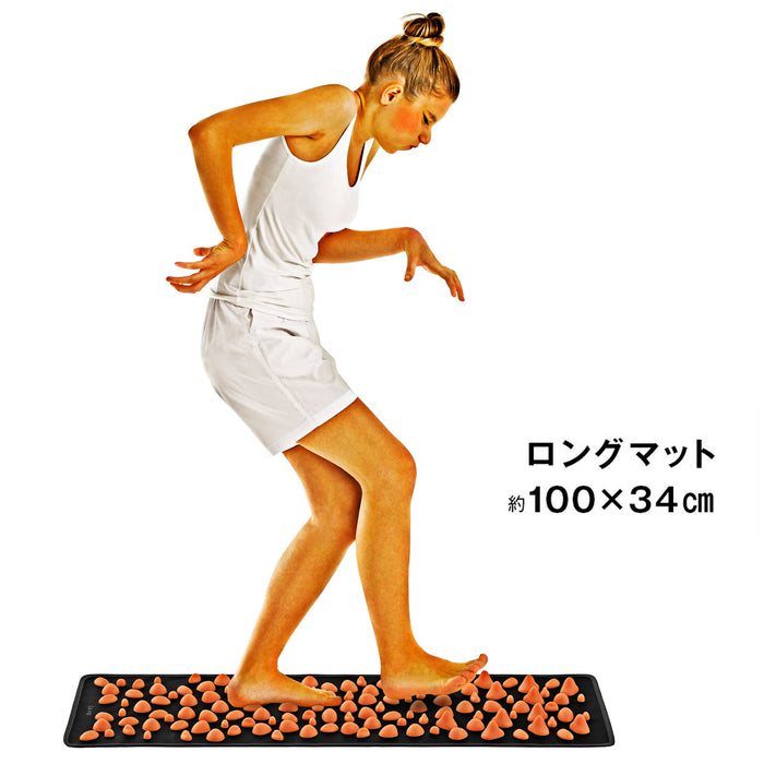 La-Vie Foot Pot Mat - Japan's Pressure Point Arch Support in Black & Orange