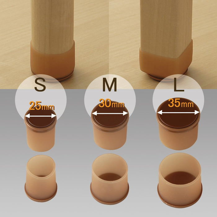 Lec Leg Pita Cap M Φ30Mm - 4-Piece Set, Made in Japan