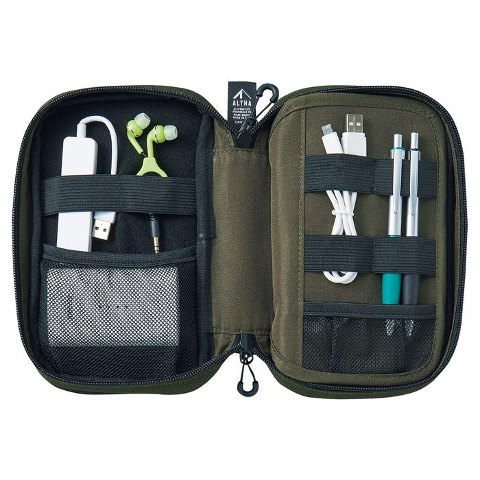 Lihit Lab Japan Cordura Double Pen Pouch Olive - A7765-22