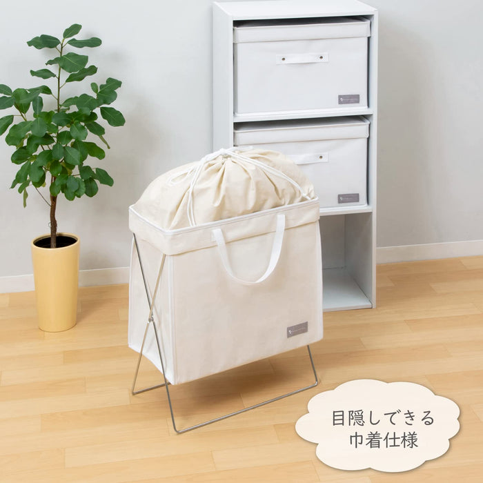 Astro Japan Laundry Basket 860-25 Large White, Easy-Grip, Dustproof & Water Repellent