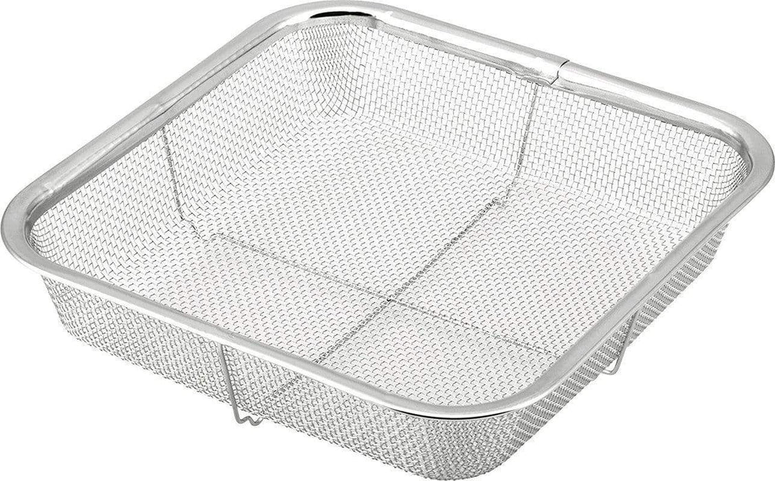 Minex 20cm Stainless Steel Square Mesh Colander - Efficient Kitchen Strainer