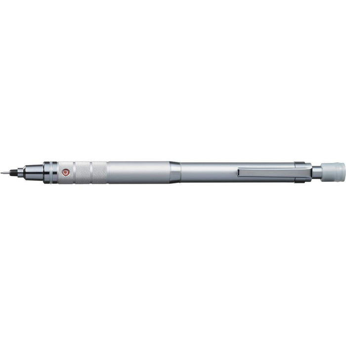 Mitsubishi Pencil Kurtoga Knurled 0.5 Silver Mechanical Pencil - Made In Japan