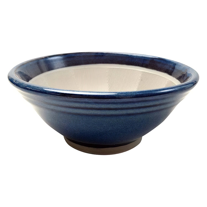 Motoshige Ceramic Blue Suribachi Mortar 25cm - Efficient and Stylish Kitchen Essential