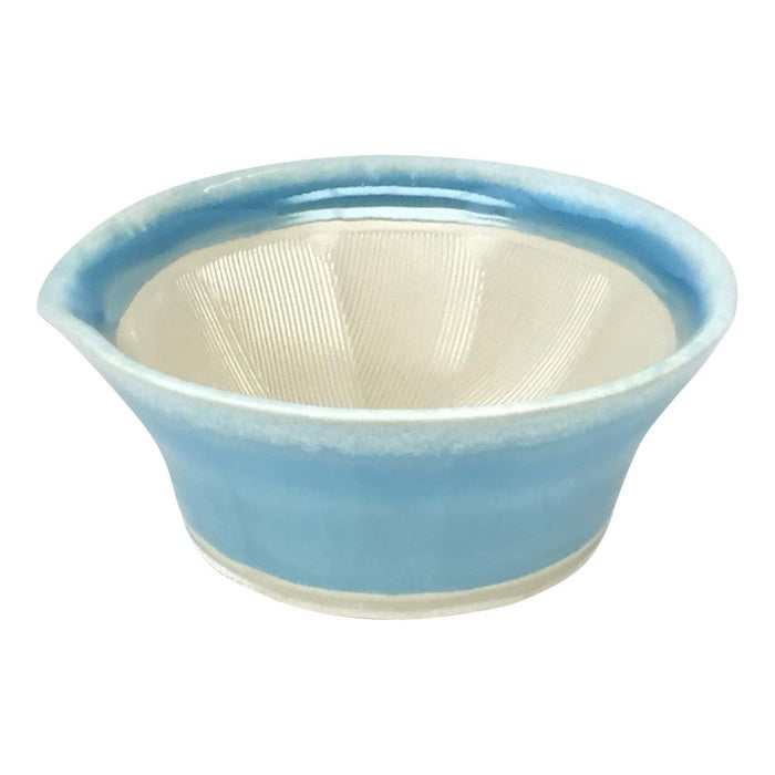 Motoshige Ceramic Suribachi Mortar - Authentic Japanese Blue Baby Food Grinder