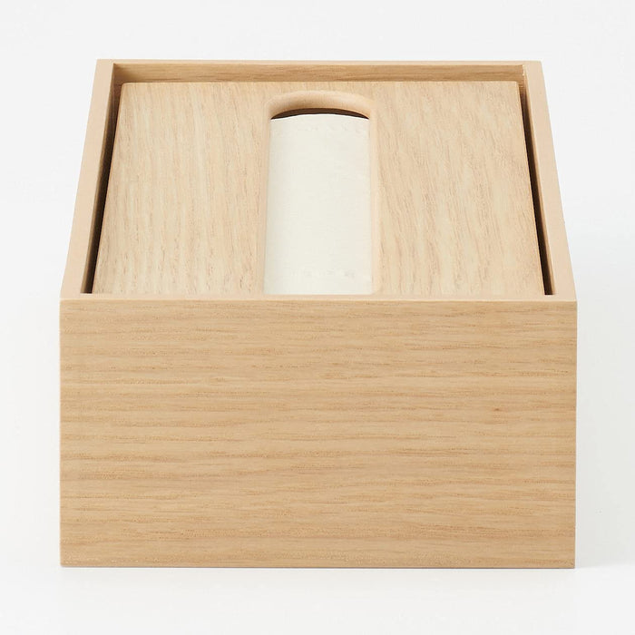 Mujirushi Ryohin Japan Wooden Tissue Box - Compact and Stylish Tissue Holder