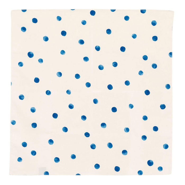 Musubi Organic Cotton Furoshiki 50Cm Blue Polka Dot - Japan 20376-104