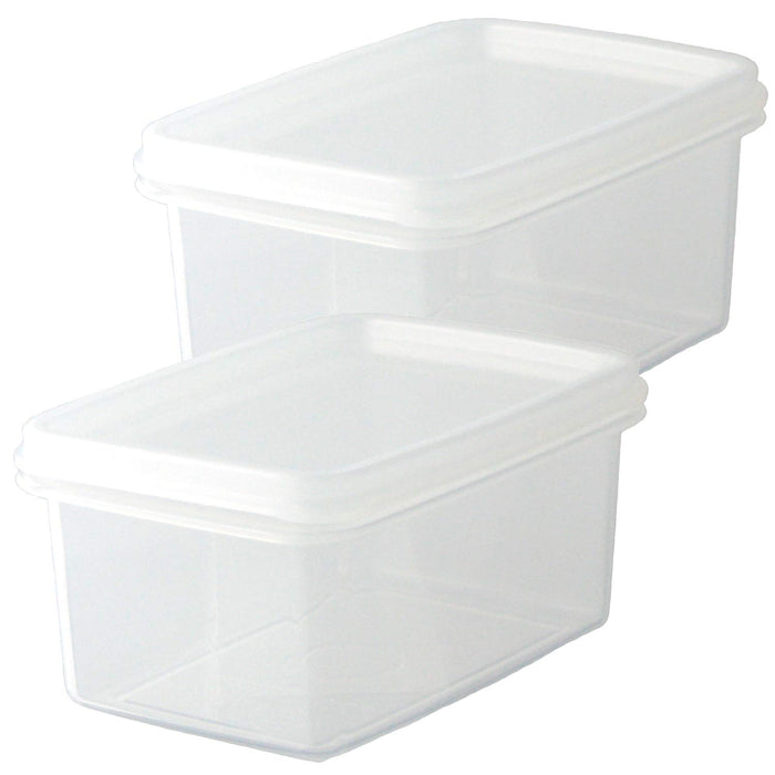 Nagao Square Polypropylene Storage Container Set of 2 - 340ml, Made in Japan