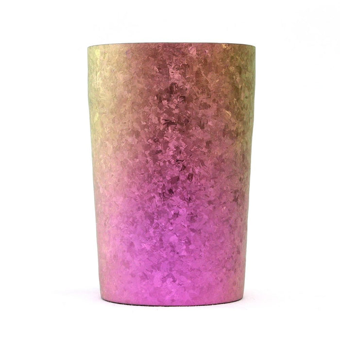 Horie Niigata Prefecture Tsubame Titanium Double Tumbler Kiln Creation 270Cc Light Gradation Pink Japan - T09Km270Gp