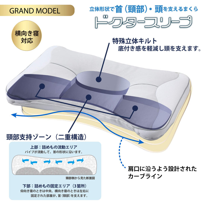 西川可調式高灰色枕頭 - 日本製造