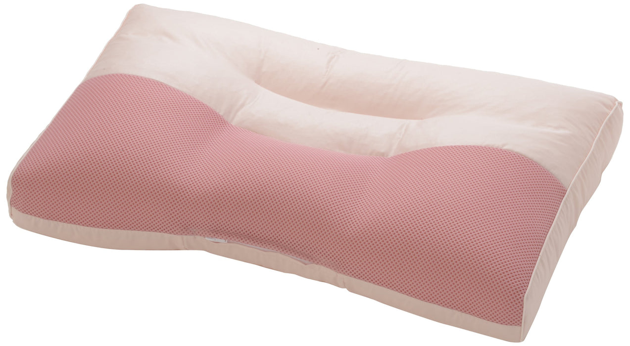 Nishikawa Adjustable Height Cervical Support Pillow - Pink Polyester (L)