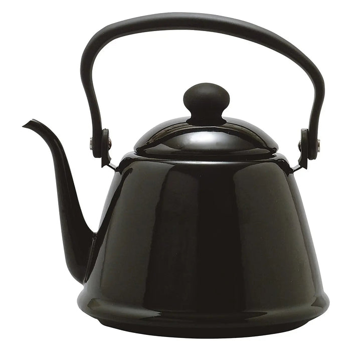 Noda Horo 2L Black Enamelware Pour Over Kettle - Japanese Made