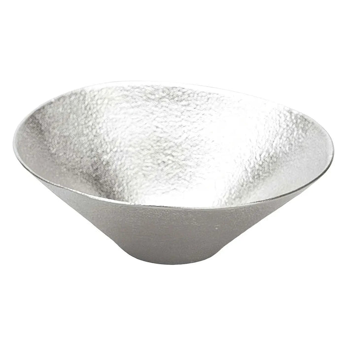 Nousaku Tinware Small Bowl - Kuzushi Yugami Large Exquisite Craftsmanship for Elegant Dining