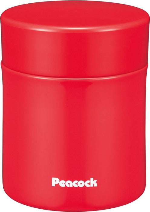 Peacock Thermos Industry Coral Red Food Jar - 0.3L Heat Retention Lkb-301 R