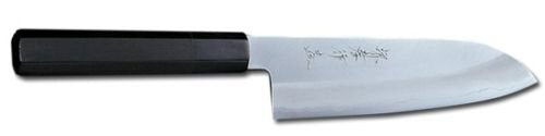 Sakai Takayuki Ginsan Ebony Santoku Knife 180mm Silver-3 Steel 14261