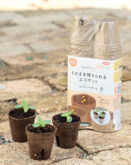 Sakata Seeds 生态盆栽可种植圆形 5.5 厘米 x 40 件 - 日本制造