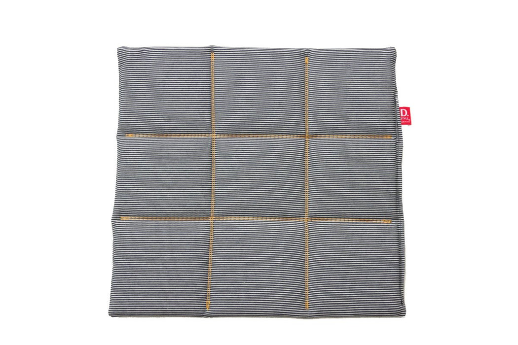 Ikehiko Leon Tataki Chair Cushion - Japanese 43x43cm - Hickory Denim - #9150609