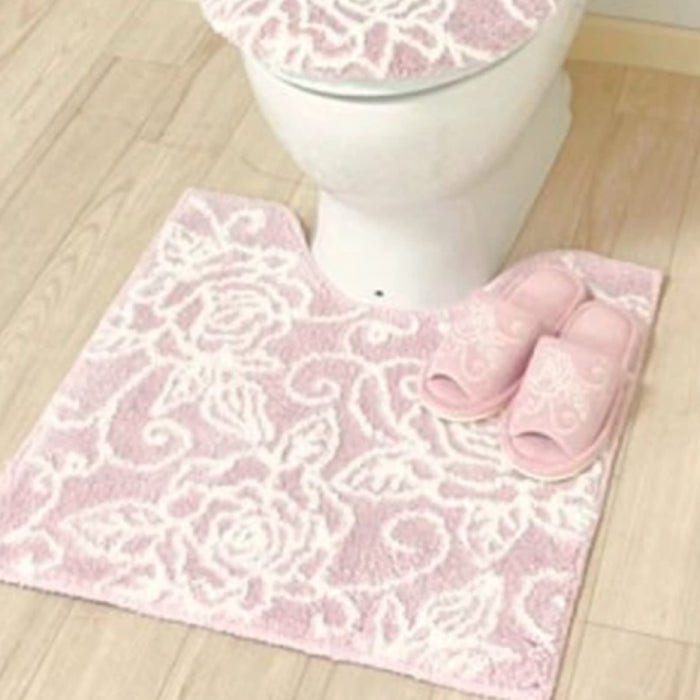 Senko Japan Clear Rose Toilet Mat - 60X60Cm - Light Pink - 87838