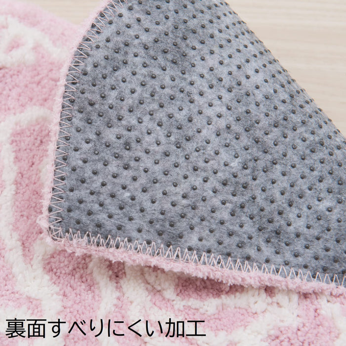 Senko Japan Clear Rose Toilet Mat - 60X60Cm - Light Pink - 87838