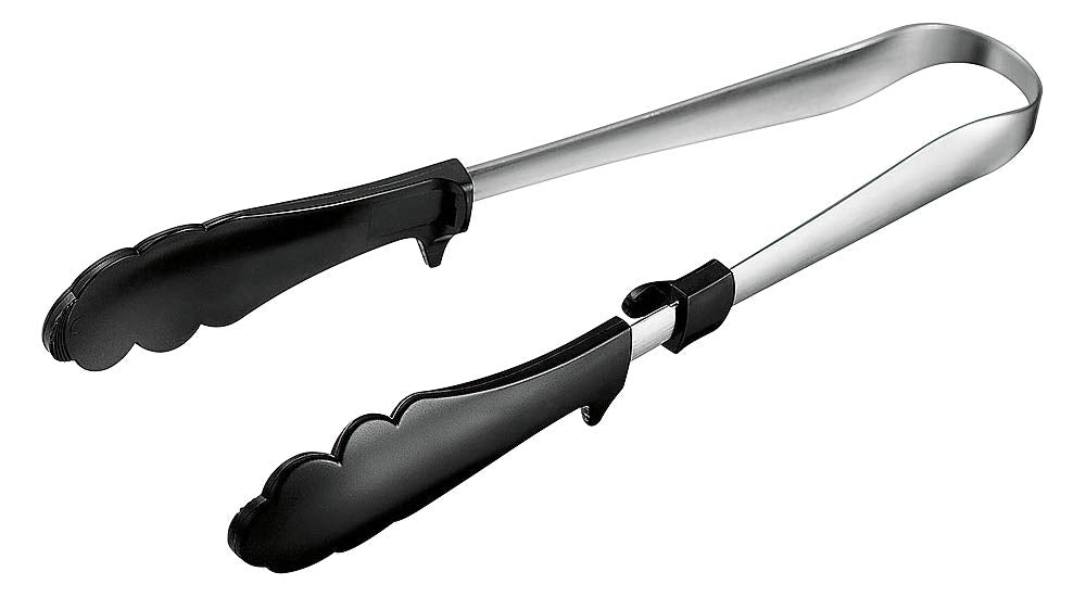 Shimomura Kogyo KIB-202 Kitchen Bar Nylon Tongs Japan Made Dishwasher Safe Niigata Tsubame-Sanjo Black 240x37x35mm