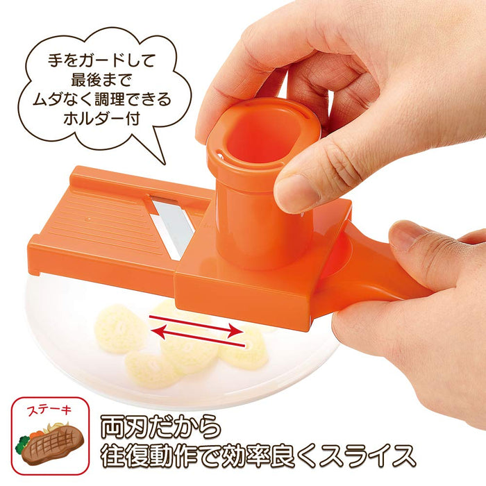 Shimomura Kougyou Yakipa! Garlic Slicer YP-617 Orange 60x55x170mm