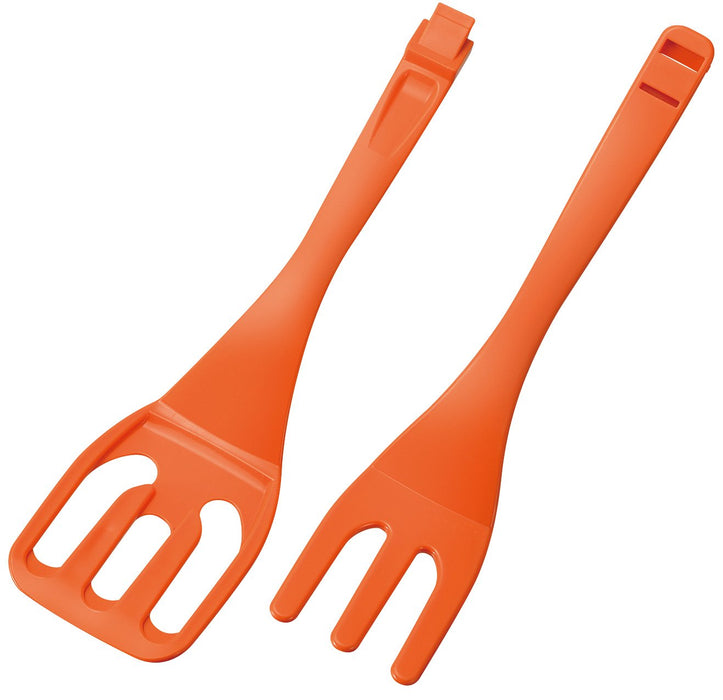 Shimomura Kogyo YP-205 Turner Tongs Orange Dishwasher Safe Niigata Tsubame-Sanjo