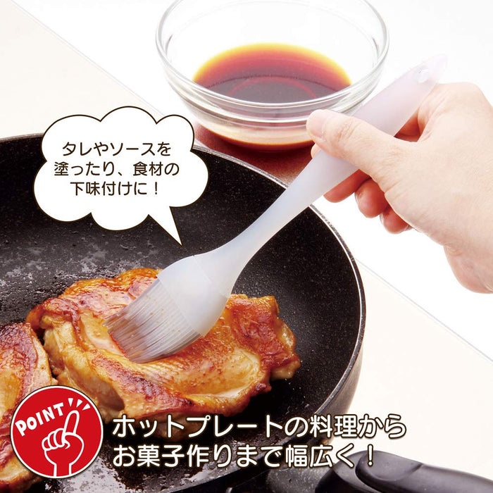 Shimomura Kougyou Yakipa! Silicone Brush YP-606 Dishwasher Safe White