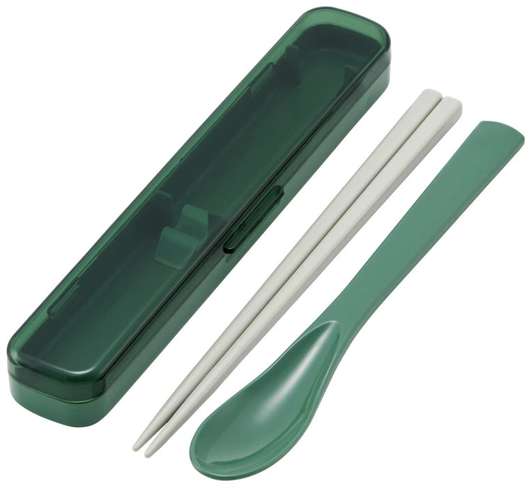 Skater 18cm Spoon Chopsticks Box Cac1Aag-A Slim Combi Set Antibac Sage Green Women