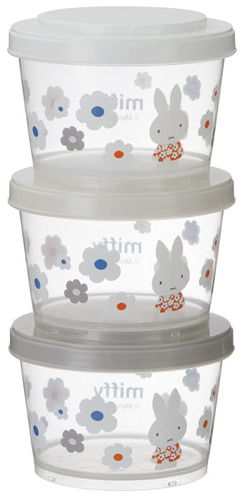 Skater Japan 3P 240Ml Miffy Monotone Side Dish Containers