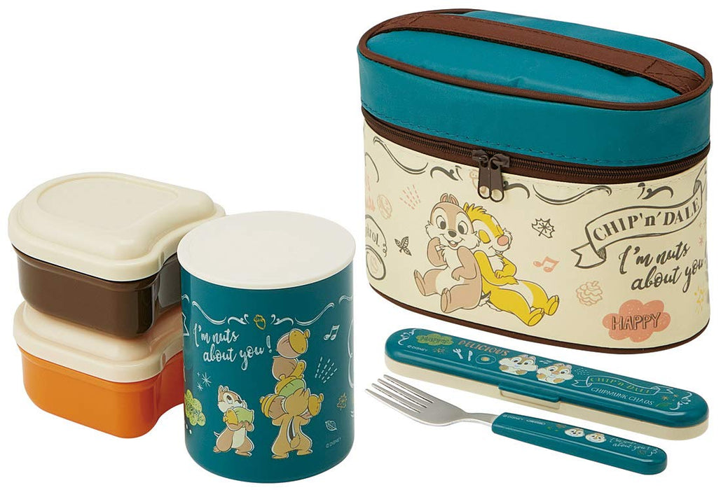 Skater Japan Disney Chip & Dale Thermal Lunch Box - 560Ml