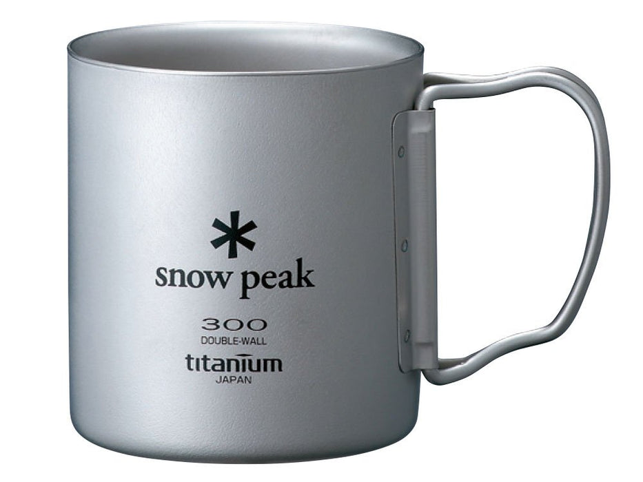 Snow Peak Titanium Double Mug 300Ml with Folding Handle - Japan's Top Priority