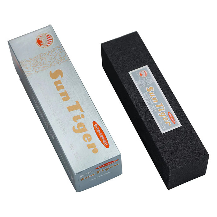 Premium Double-Sized Matsunaga Sun Tiger C No.100 120 Grit Sharpening Stone from Japan