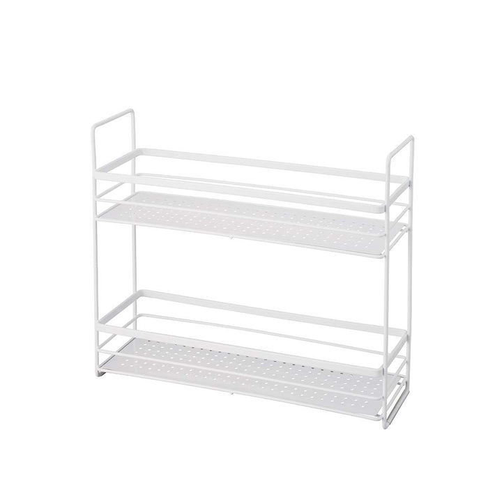 Tenma 2-Tier White Spice Rack - 10x31x27cm - Japan