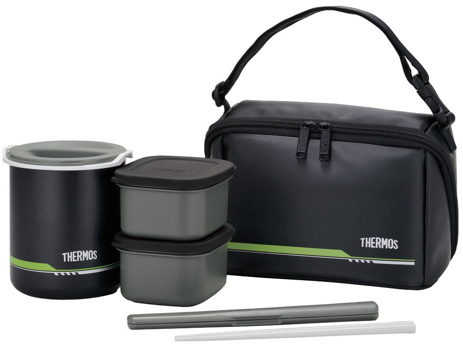 Thermos Japan Insulated Lunch Box 1 Go Matte Black DBQ-502 MTBK