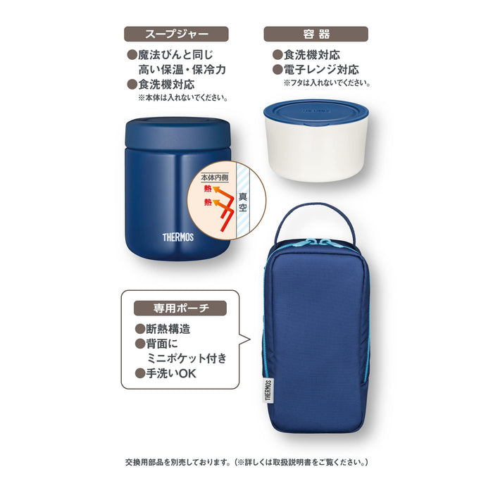 Thermos 日本汤午餐套装 300ml 海军蓝 JBY-551