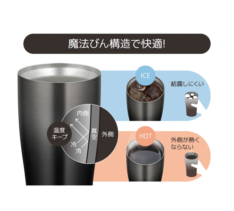 Thermos 600ml 黑色渐变真空保温杯 - 日本制造