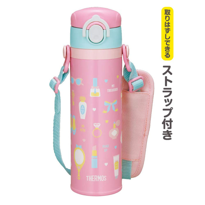 Thermos 日本 500 毫升粉色 Joi-500P 真空隔热儿童手提杯