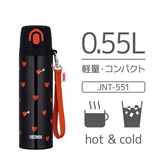 膳魔師 550ml 真空保溫水瓶 - 日本黑紅 JNT-551 BKR