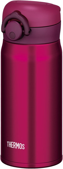 Thermos 350ml Vacuum Insulated Water Bottle - One Touch Open, Wine Red