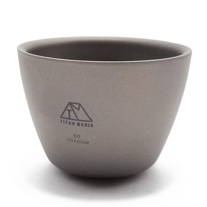 Titan Mania Guinomi Ochoko Titanium 50Ml - Lightweight Mini Sake Cup for Outdoor Camping