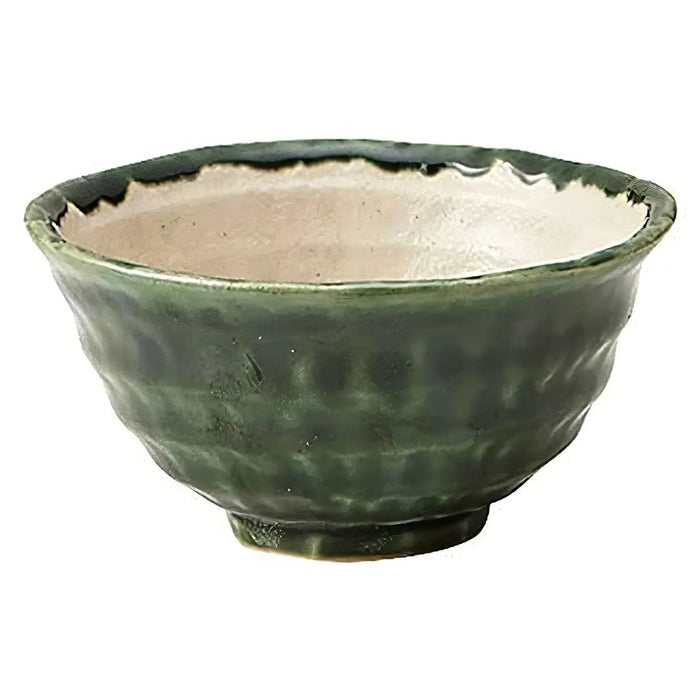 Mino Ware Porcelain Tempered Rice Bowl Oribe 12Cm - Premium Quality for Your Dining Experience