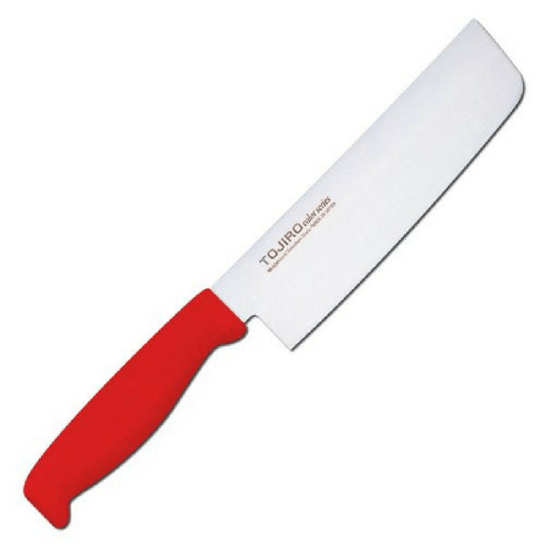 Tojiro Red Elastomer Handle Nakiri Knife - Color MV for Enhanced User Experience