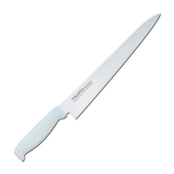 Tojiro Color MV Sujihiki Knife 270mm - White, with Elastomer Handle