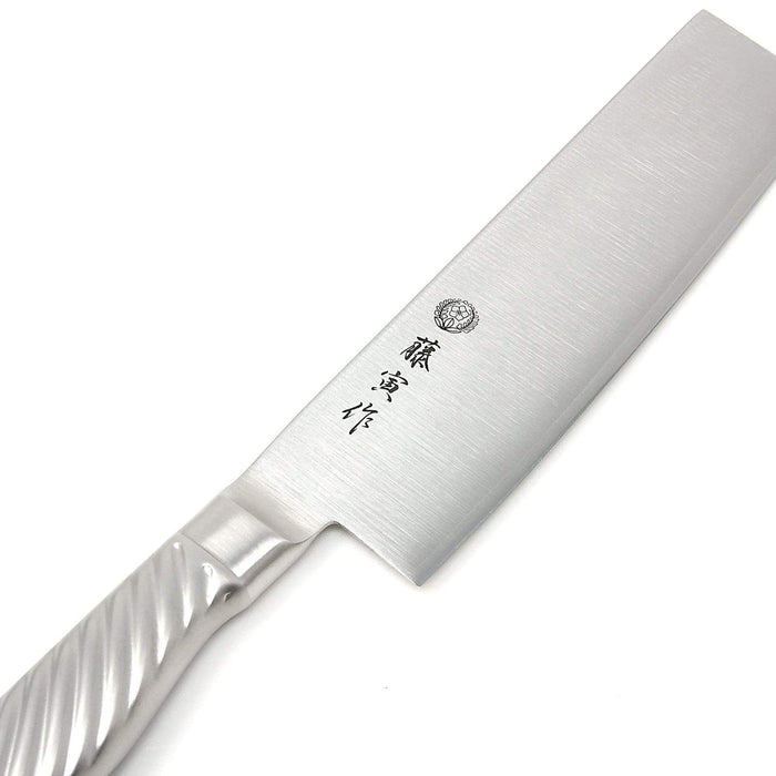 Tojiro Fujitora DP 3 層 Nakiri 刀 - 不鏽鋼手柄 165mm (FU-894)