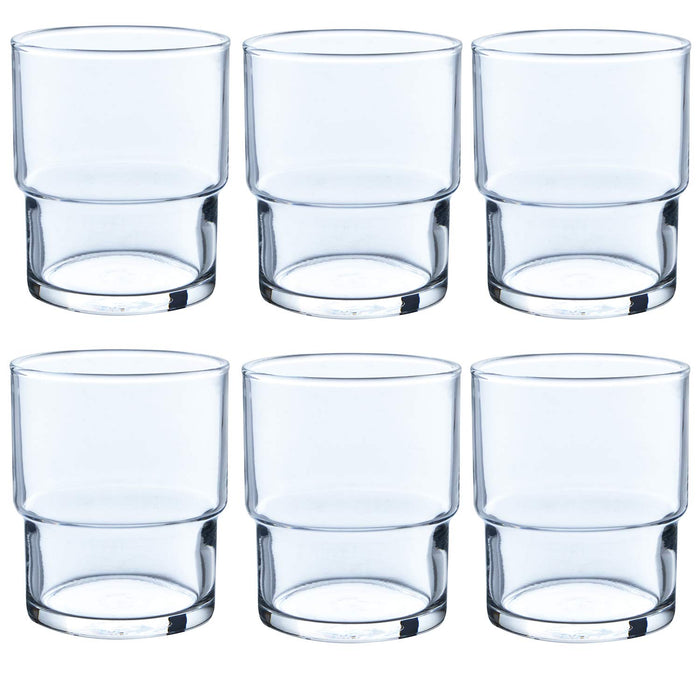 Toyo Sasaki Glass Tumbler Set - 6Pcs, 200ml, Dishwasher Safe, Father's Day Gift