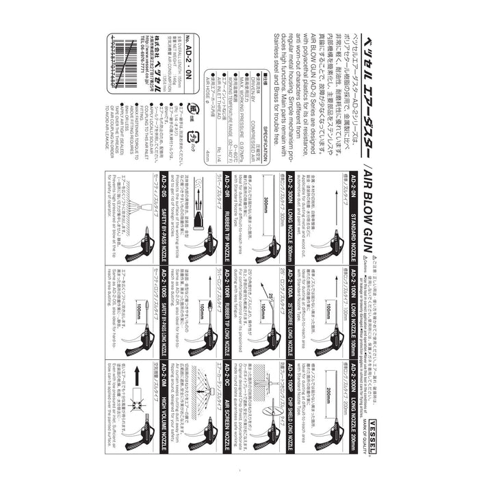 船舶空氣除塵器 AD-2 0N 標準噴嘴