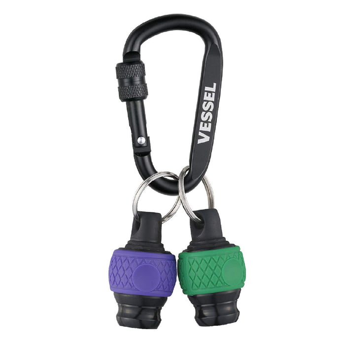 Vessel QB-22K2GV Ball Grip Quick Catcher Set 2 (Green/Violet) Bit Holder