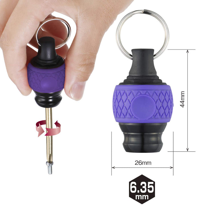 Vessel QB-22V Ball Grip Quick Catcher Bit Holder Violet